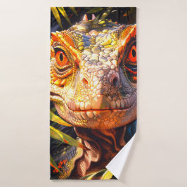 Cara de lagarto llamativa en primer plano