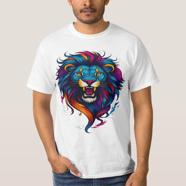 cara de león enojado Camiseta (Anverso)