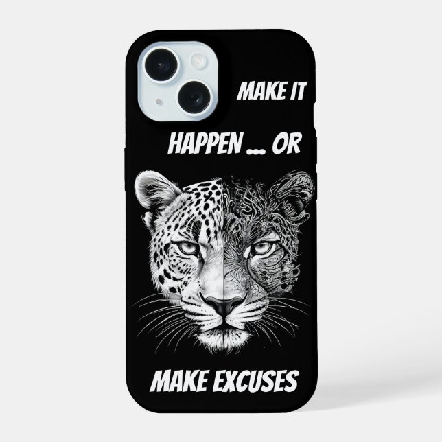 Cara de leopardo blanco y negro (Reverso )