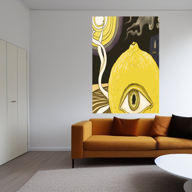 Cara de limón ojos | Poster de arte de IA (Subido por el creador)