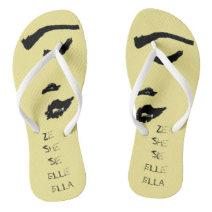 Cara de Mujer Sie She Elle Ella Chanclas