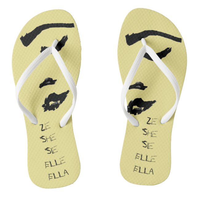 Cara de Mujer Sie She Elle Ella Chanclas (Plantilla)