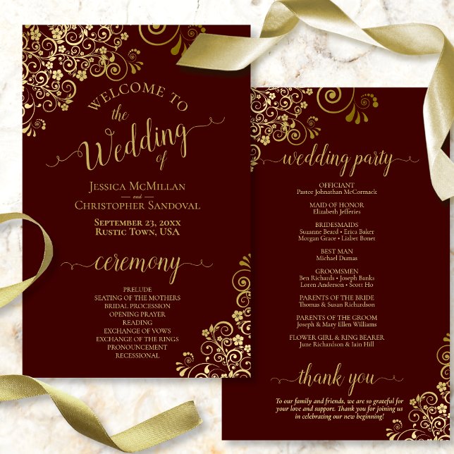 Cara de oro en el programa de Bodas Presupuestaria (Front and Back)
