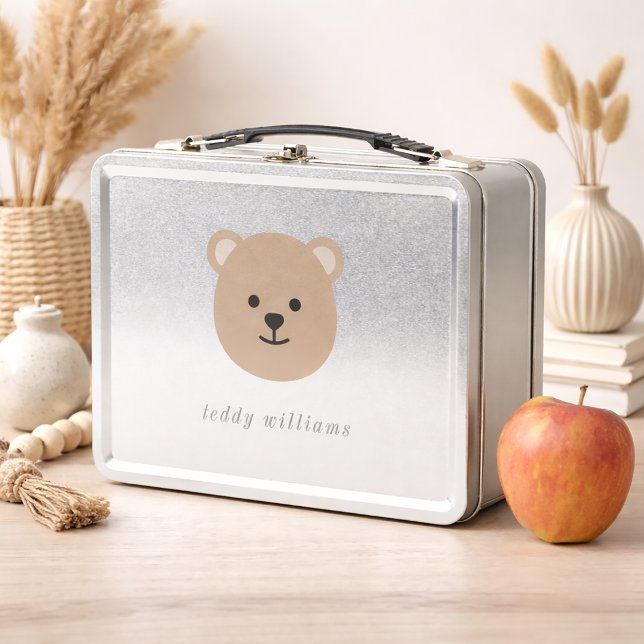 Cara de Osito de Peluche (Zazzle Teddy Bear Face Metal Lunch Box)