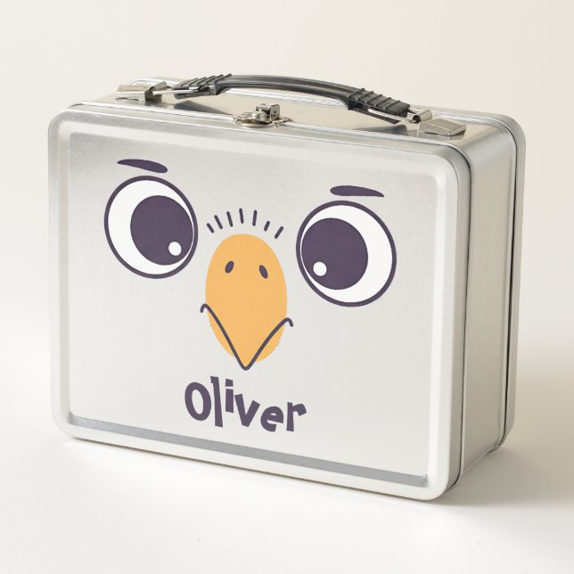 Cara de Pájaro Divertida con Ojos Grandes (Anverso)