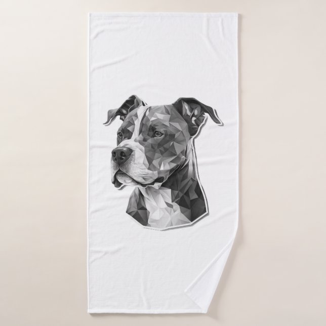 Cara de perro de Pitbull (Toalla de baño)