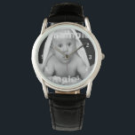 Cara de reloj blanco Foto personalizada Una de una<br><div class="desc">cara de reloj blanco ideal para fotos más oscuras - reloj de pulsera individual .. muchos estilos y colores para elegir .. personalizar con su propia imagen / foto para hacerlo suyo .. con números .. relojes de Ricaso</div>