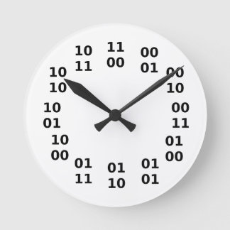 cara de reloj de números binarios