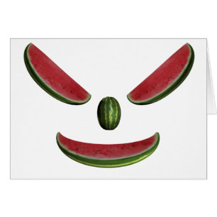 Cara de sandía sonriente