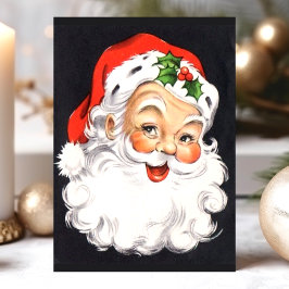 Cara de Santa Claus Vintage Navidad