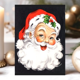Cara de Santa Claus Vintage Navidad