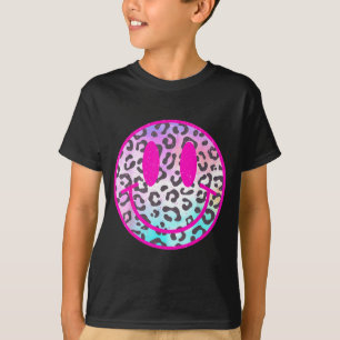 Cara de sonrisa de leopardo rosa camiseta moderna