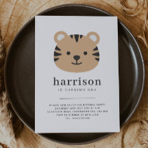 Cara de tigre - Invitación de cumpleaños