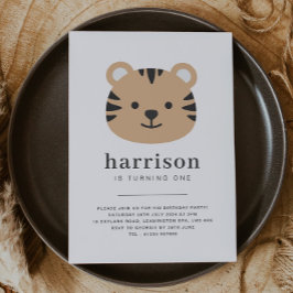 Cara de tigre - Invitación de cumpleaños