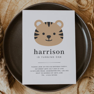 Cara de tigre - Invitación de cumpleaños