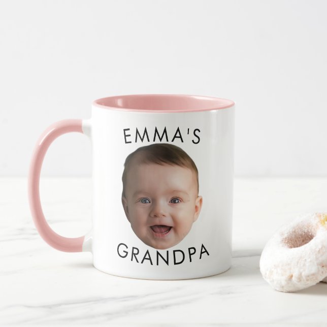 Cara del bebé, taza con foto de los niños, regalo  (Con donut)
