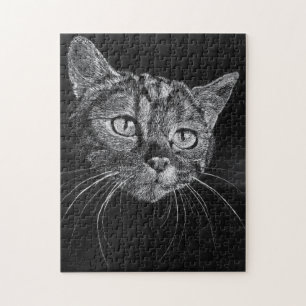 Cara del gato… rompecabezas del desafío de 11 x