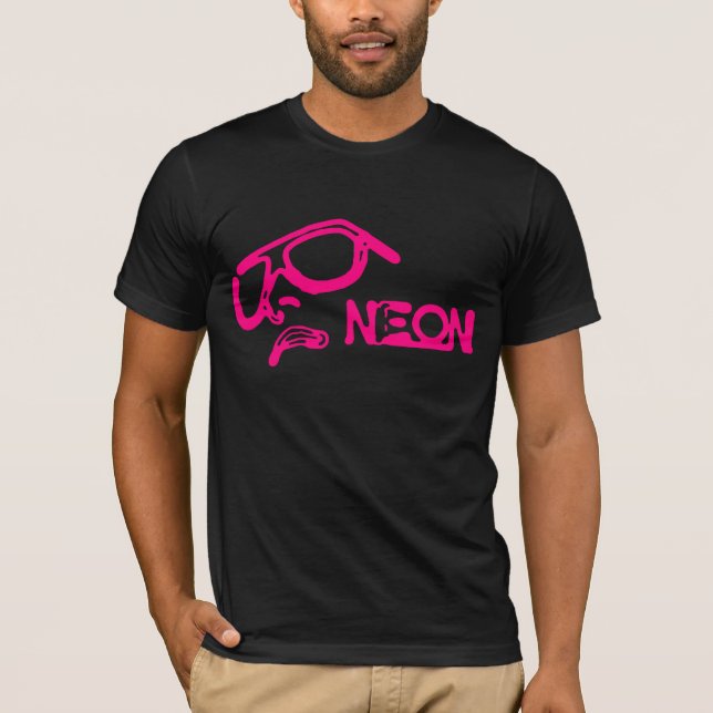 Cara del neón - RetroMe - camiseta (rosa) (Anverso)