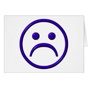 Cara deprimida, triste y azul