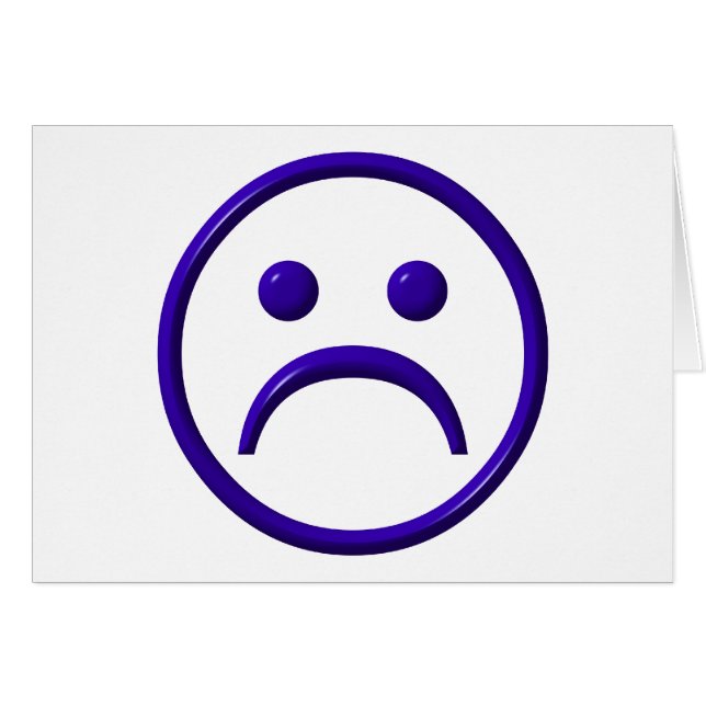 Cara deprimida, triste y azul (Anverso (Horizontal))