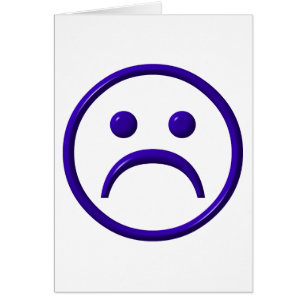 Cara deprimida, triste y azul