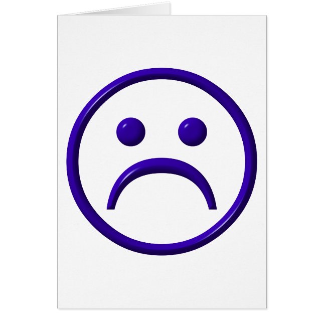 Cara deprimida, triste y azul (Frente)