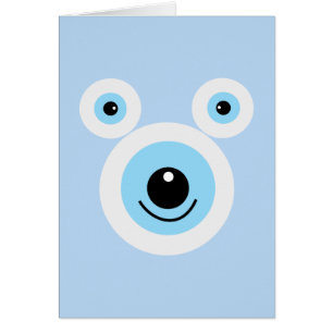 Cara divertida de oso blanco