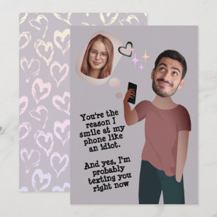 Cara divertida   Tarjeta de San Valentín con fotos