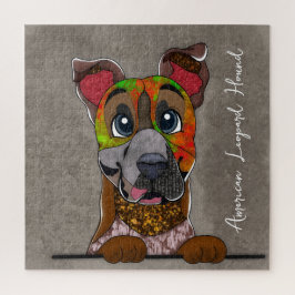 Cara fea de American Leopard Hound Jigsaw Puzzle