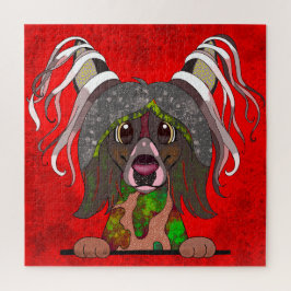 Cara fea de perro en reposo chino rompecabezas