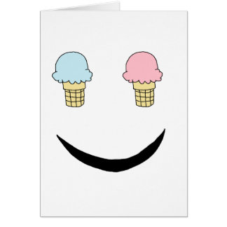 Cara feliz del helado