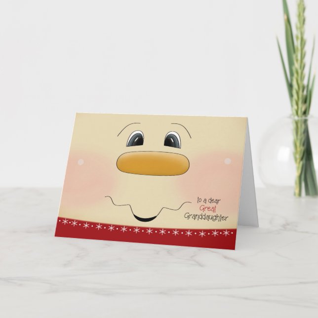 Cara feliz del muñeco de nieve del navidad de la (Anverso)