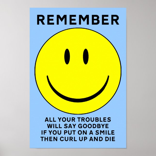 Cara Feliz Enrollarse y Morir Señal de Poster Dive (Frente)