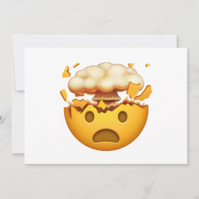Cara impactada con cabeza explosiva - Emoji (Anverso)
