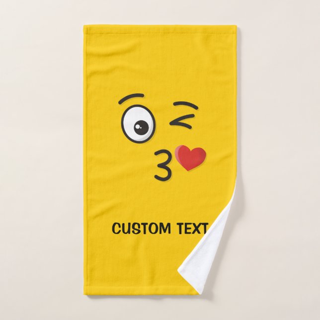 Cara lanzando un beso (Toalla de mano)