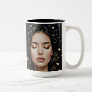 Cara minimalista y jarra de estrellas