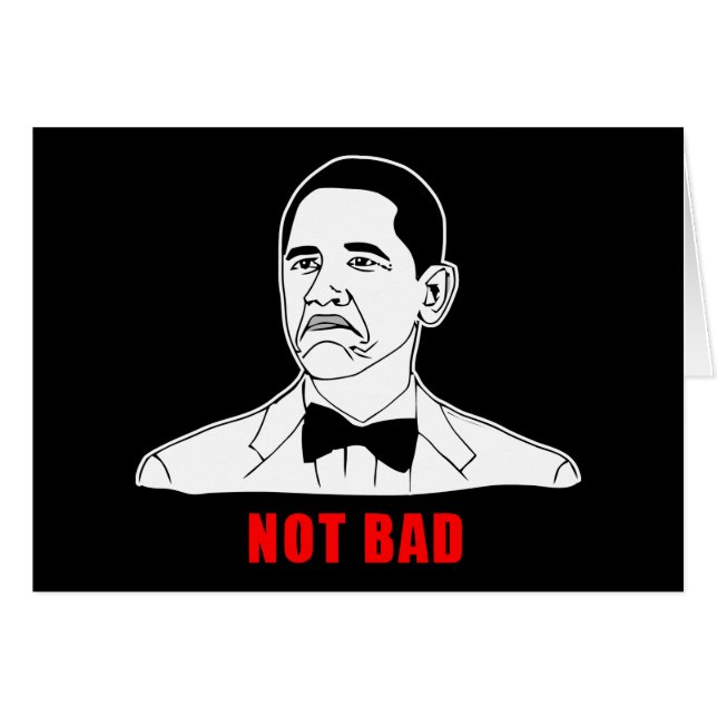 Cara no mala de la rabia del meme de Obama cómica (Anverso (Horizontal))