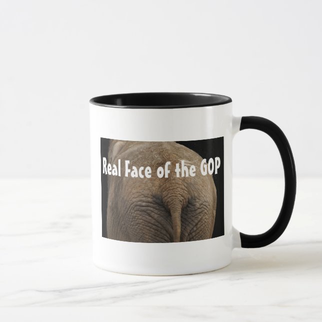 Cara real Del GOP - taza republicana anti (Derecha)