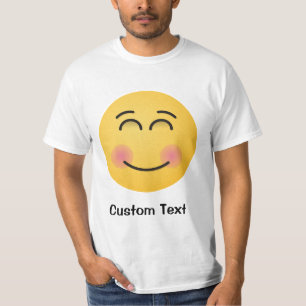 Cara sonriente con camiseta con ojos sonrientes