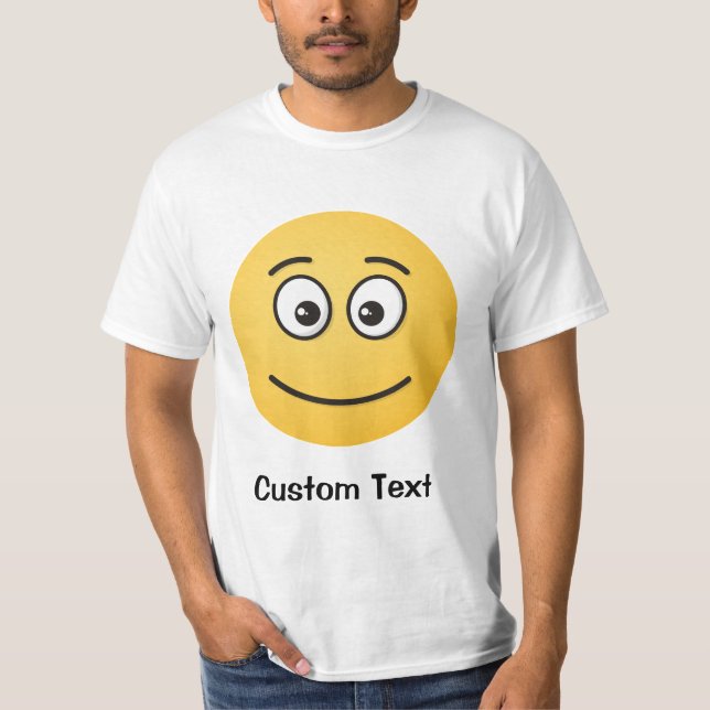 Cara sonriente con camiseta de ojos abiertos (Anverso)