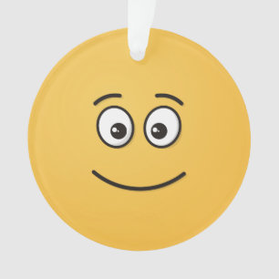 Cara sonriente con ornamento de ojos abiertos