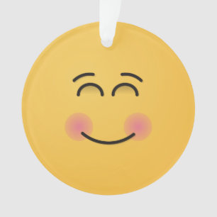 Cara sonriente con ornamento de ojos sonrientes