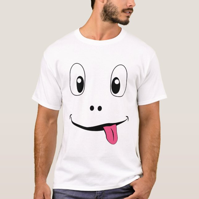 Cara Sonriente Divertida – Camiseta con Lengua Afu (Anverso)