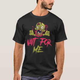 cara zombie, Halloween feliz, camiseta negra y ros