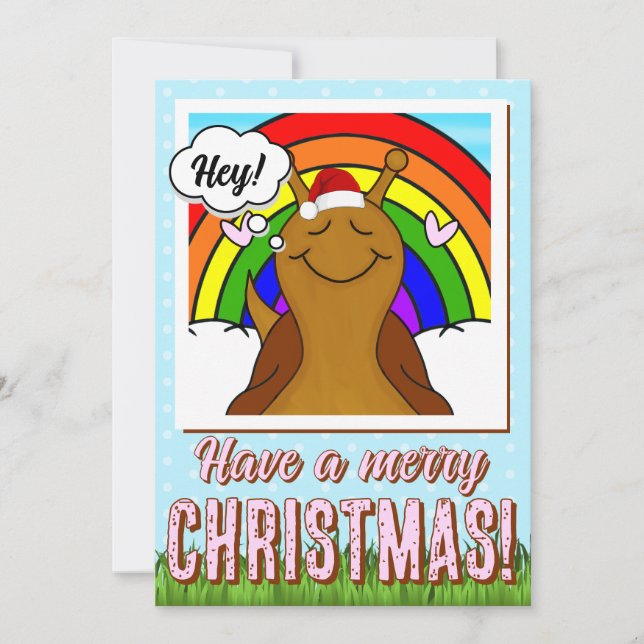 Caracol con arcoiris Feliz Navidad | (Anverso)