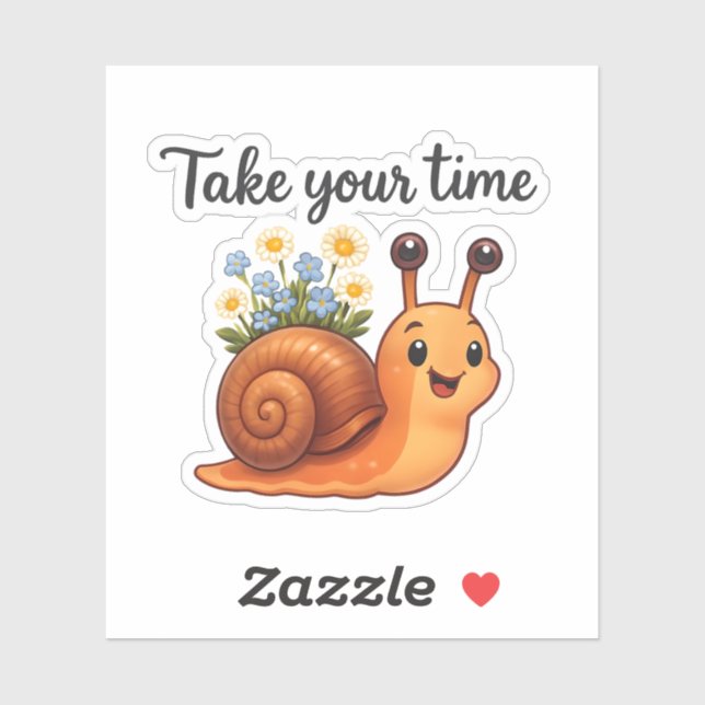 Caracol con Pegatina de flores (Hoja)