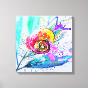 Caracol de Colores Hermosos Impresión en Lienzo -