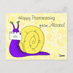 Caracol de posttravesía de personalizable - postal