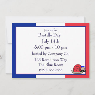 Caracol francés Bastille con invitación Beret