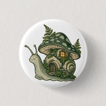 Caracol Linterna Setas Casa Botón